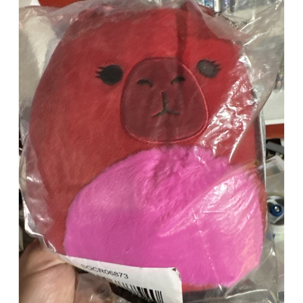NEW & Sealed Squishmallows: Marcia the Red & Pink Capybara - 8" Plush